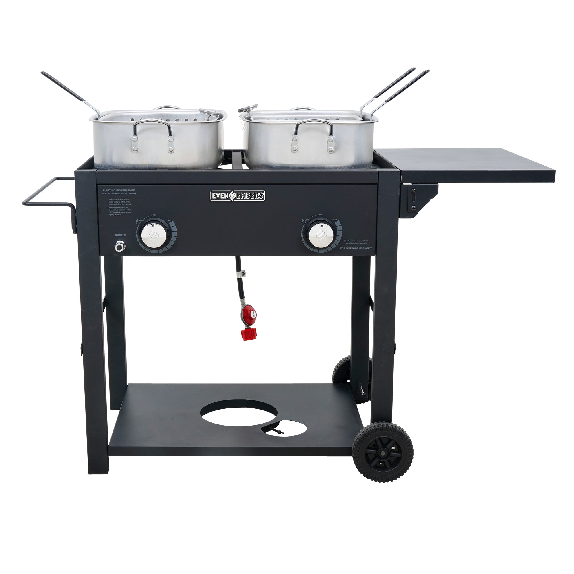 Even Embers 2-Burner Fryer Cart