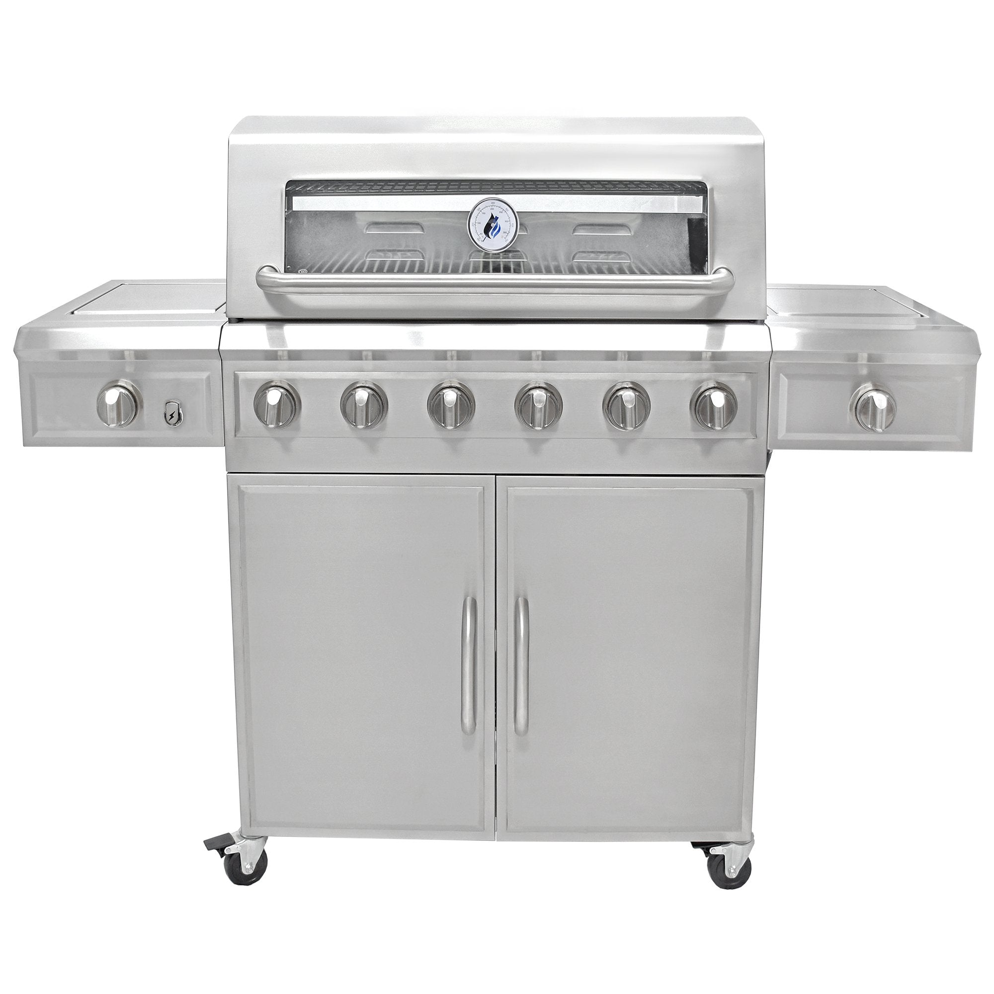 3 Embers® Six Burner Stainless Steel Dual Fuel Propane Gas Grill